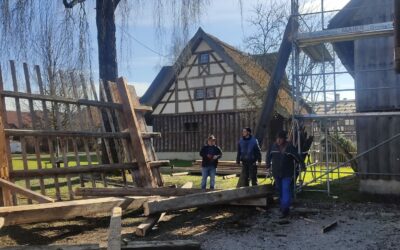 Göpelhaus zurückgebaut